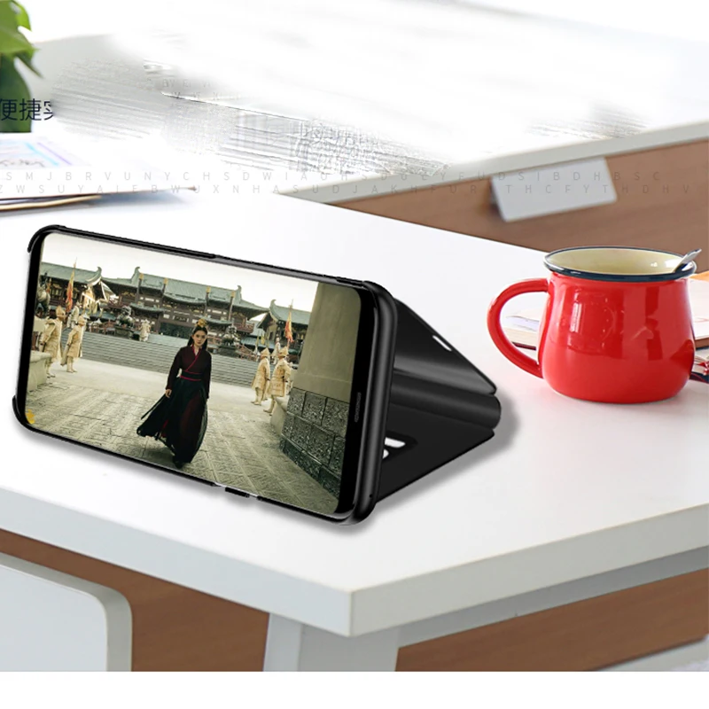 Для samsung Galaxy Note 9 8 5 чехол для samsung S6 S7 край S8 S9 плюс флип-чехол с зеркалом J4 J6 J8 A5 A6 A8 плюс A9 Star Обложка