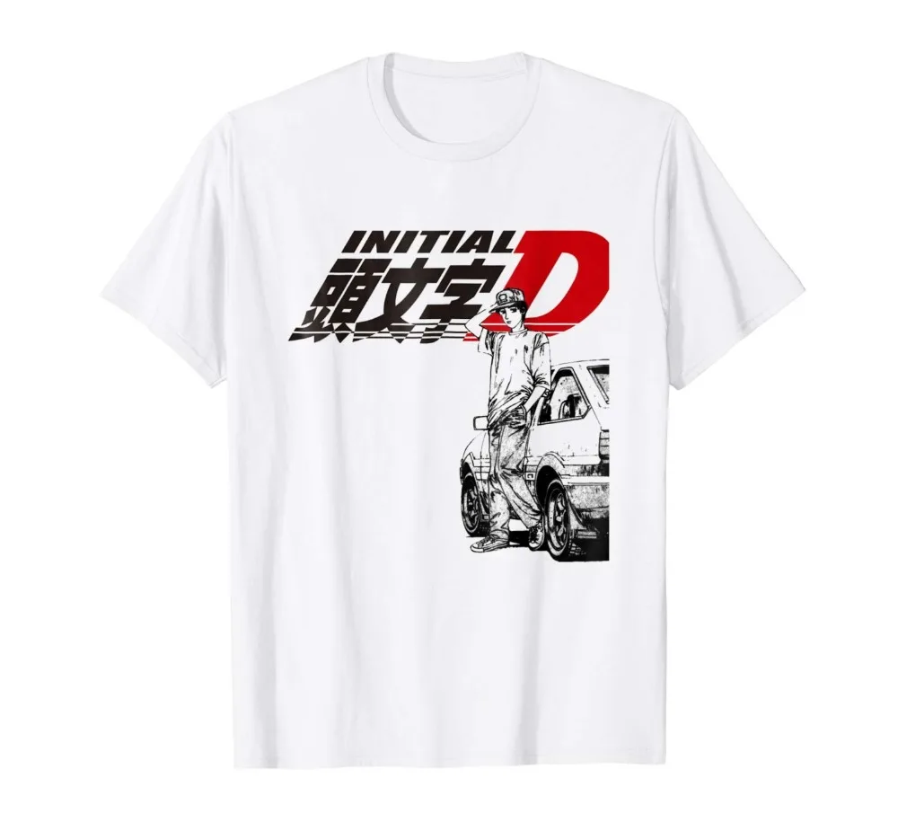 Футболка Initial D Мужская с коротким рукавом модная брендовая одежда стильная
