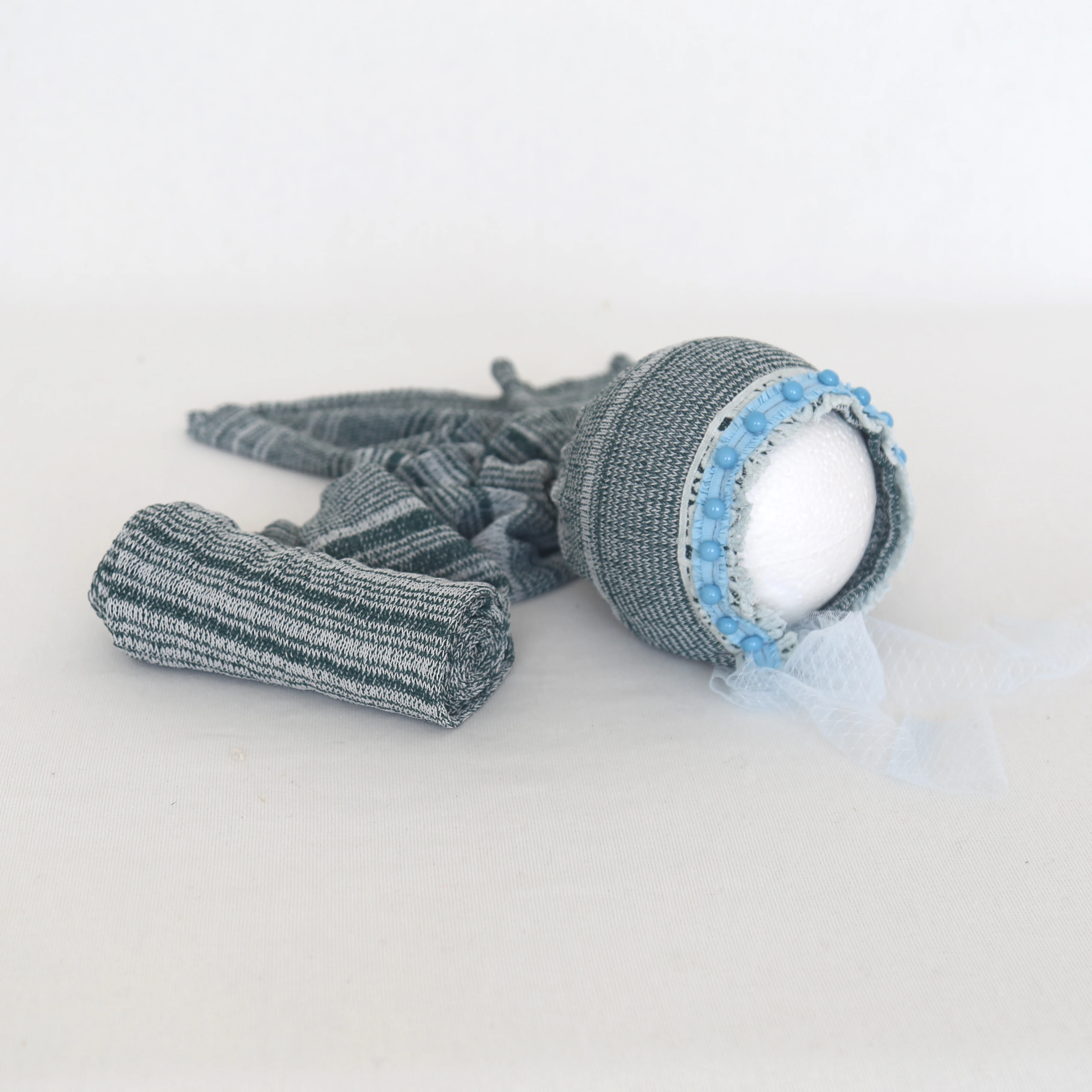 Vintage Baby Lace Bonnet and Wrap Set Newborn Photography Props Fabric Jersey Handmade Pear Hat Gril | Мать и ребенок