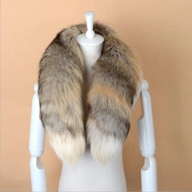 winter scarves women 2018 scarf for men male of real fox fur tail collar luxury cosplay party costume 7 colors S219 |