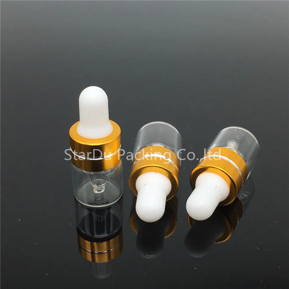 

Free Shipping 500PCS 1ML Small Clear Glass Dropper Bottle 1cc Mini Glass Vial With Pipette Dropper, Glass Bottle