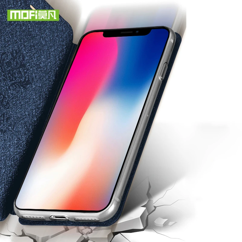 Mofi Business For iphone x case for cover soft silicone back funda ultra thin apple flip leather |
