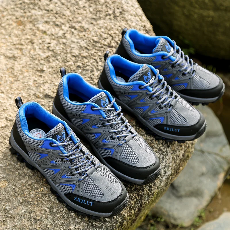 Обувь для походов мужчин и женщин летние сетчатые дышащие походные ботинки