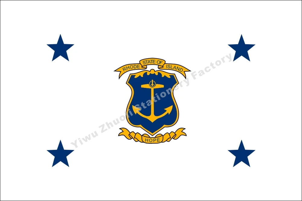 

Rhode Island Governor Flag 3X5FT 100D Polyester Free Shipping