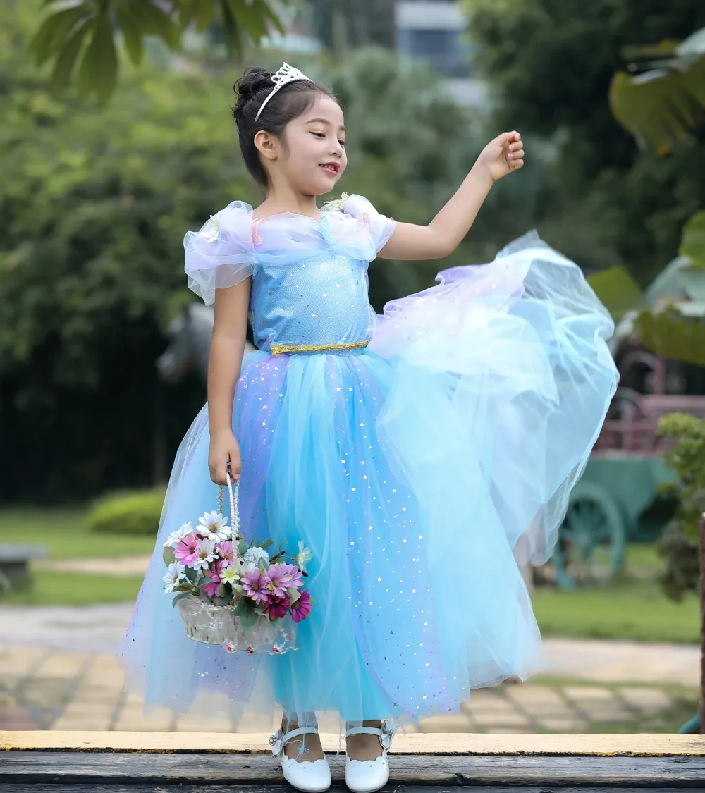 Платье для девочки принцессы детское дневное платье свадебной вечеринки