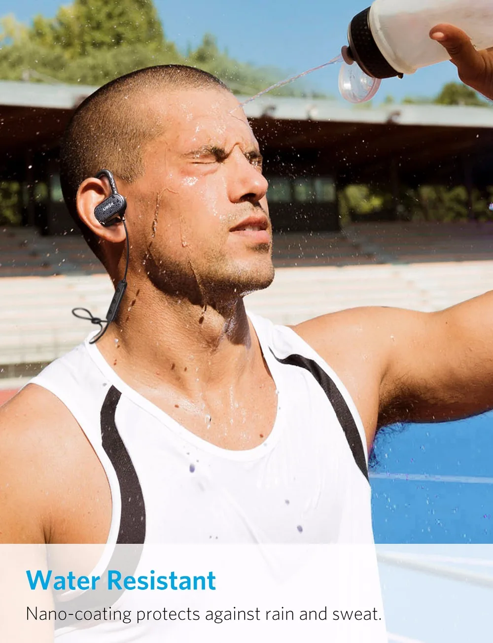 Anker SoundBuds Curve Беспроводной наушники Bluetooth 4,1 спортивные наушники с 12,5 H IPX5 Водонепроницаемый тренировки гарнитура сумочкой