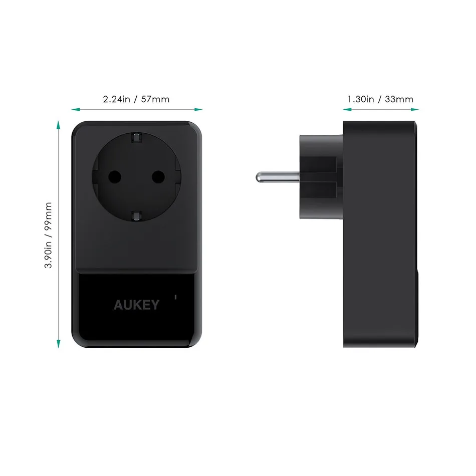 AUKEY USB зарядное устройство 16A настенная розетка + 30 Вт 4 Смарт Мобильный телефон