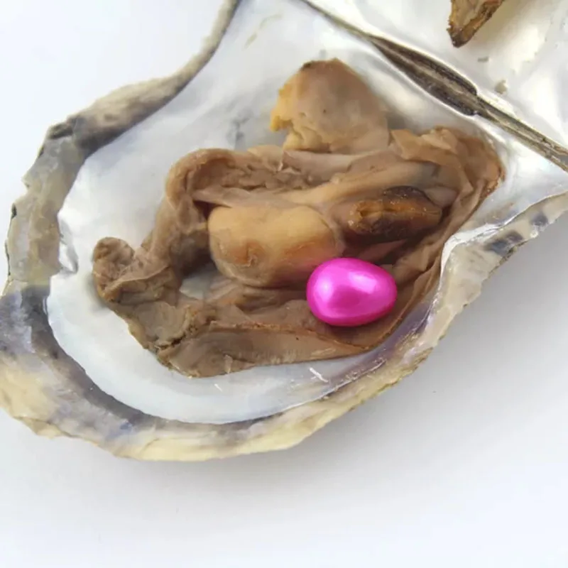 Выгодное предложение 6-8 мм Овальный Форма Жемчуг культивированный Oyster с одной жемчужиной внутри(10 шт./упак