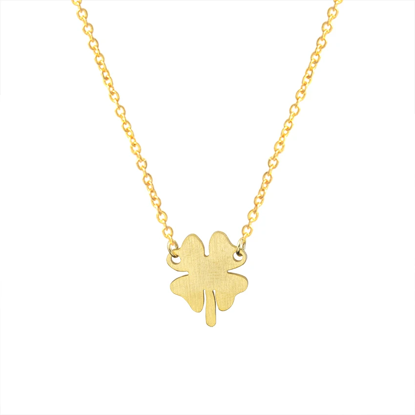 Four Leaf Clover Necklace Women Boho Jewelry Stainless Steel Irish Faith Spiritual Amulet Lucky Shamrock Pendant Collar Mom Gift|mom gift|four leaf