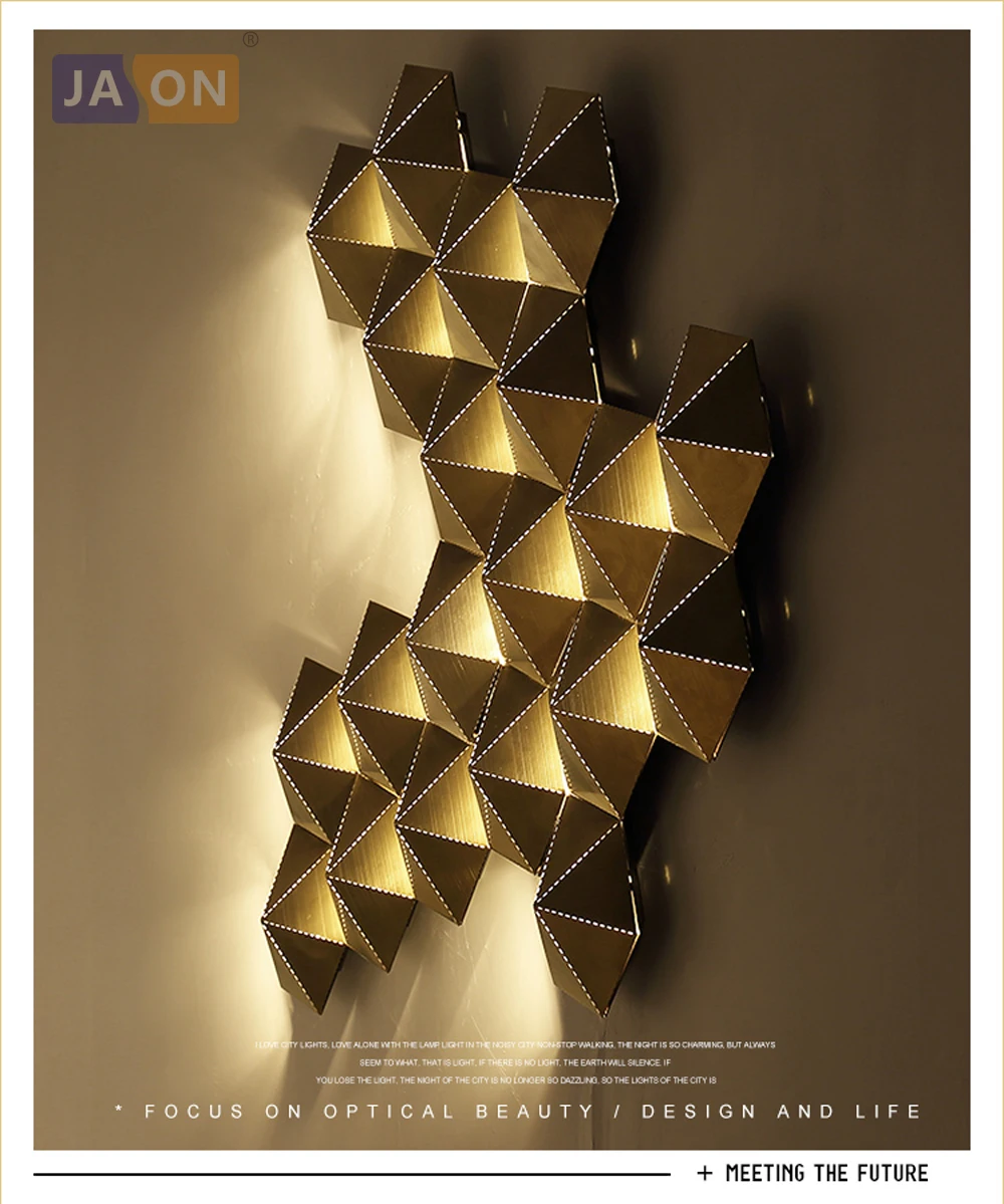 LED Постмодерн Нержавеющие Стали Золотой Honeycomb Светодиодные Лампы Светодиодные Светильники.бра.бра нa стену.Бра.Светильники Настенные светильники.Светильник Настенный Светильник. Для Спальни Коридора