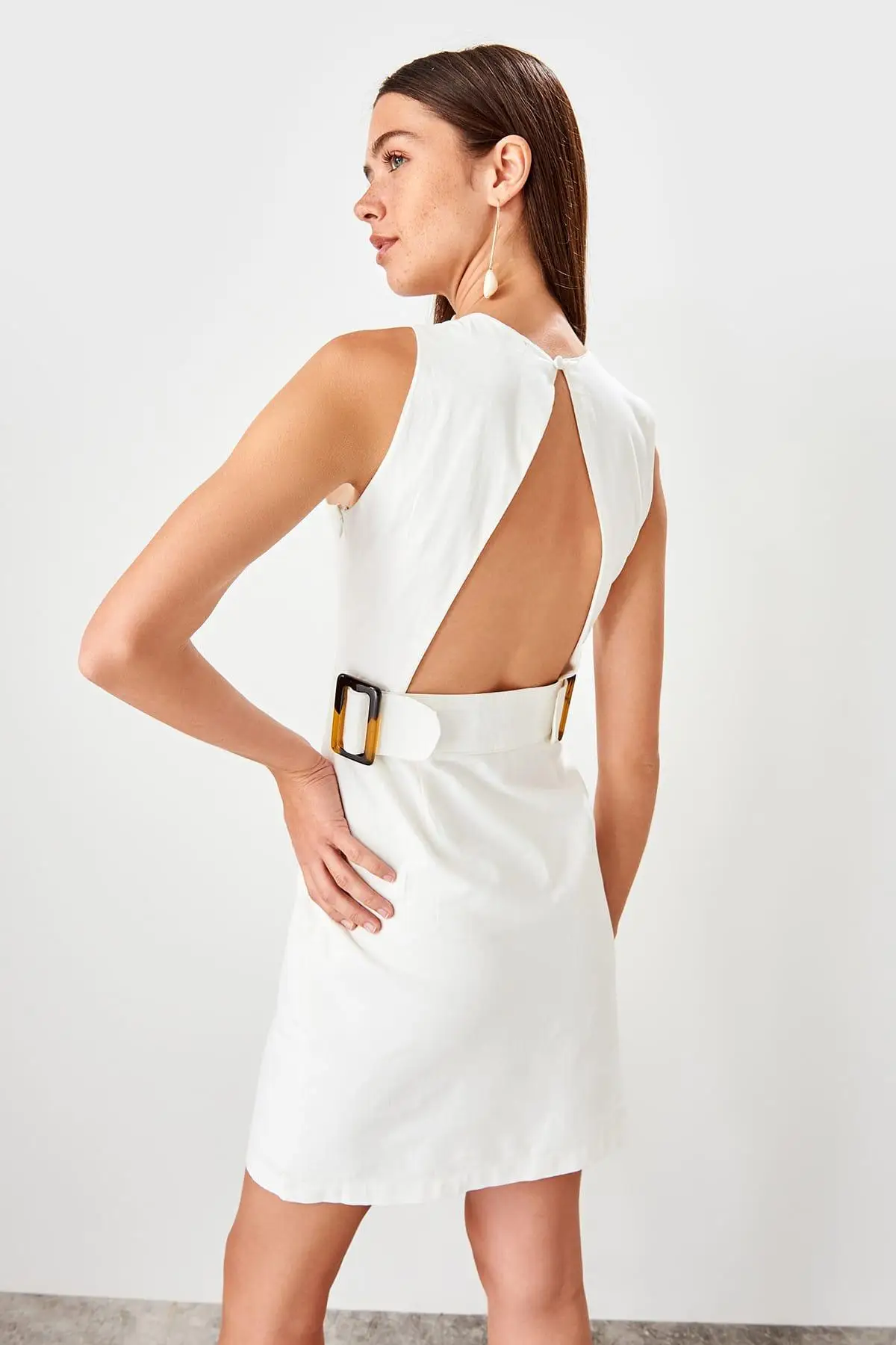 Trendyol Ecru Kemerli/платье TWOSS19EL0067|Женские платья| |