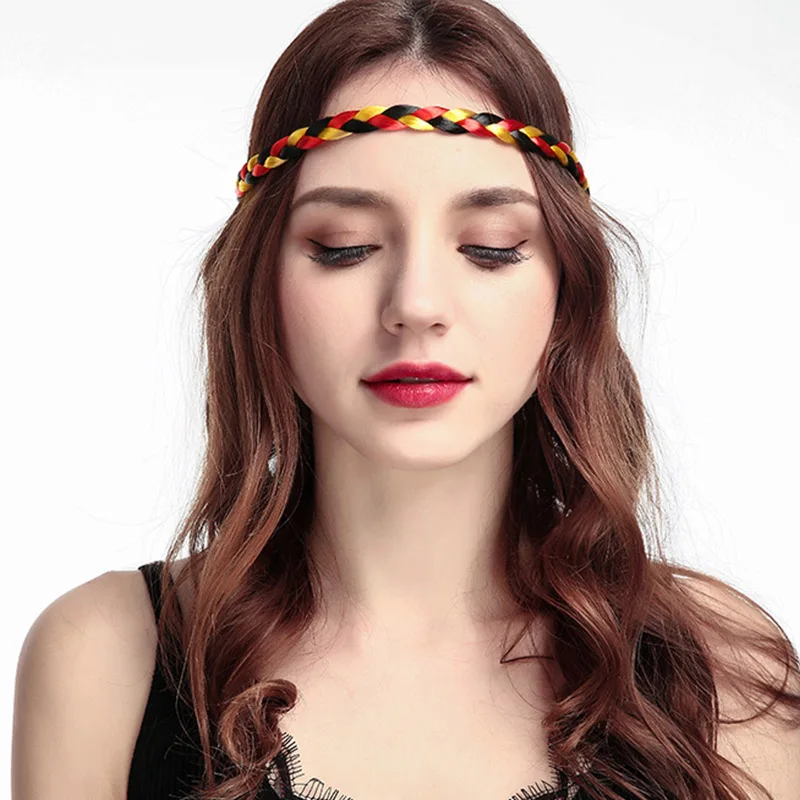 Simple romantic flag series elastic braid hairband hair accessory for men or women with free shipping | Свадьбы и торжества