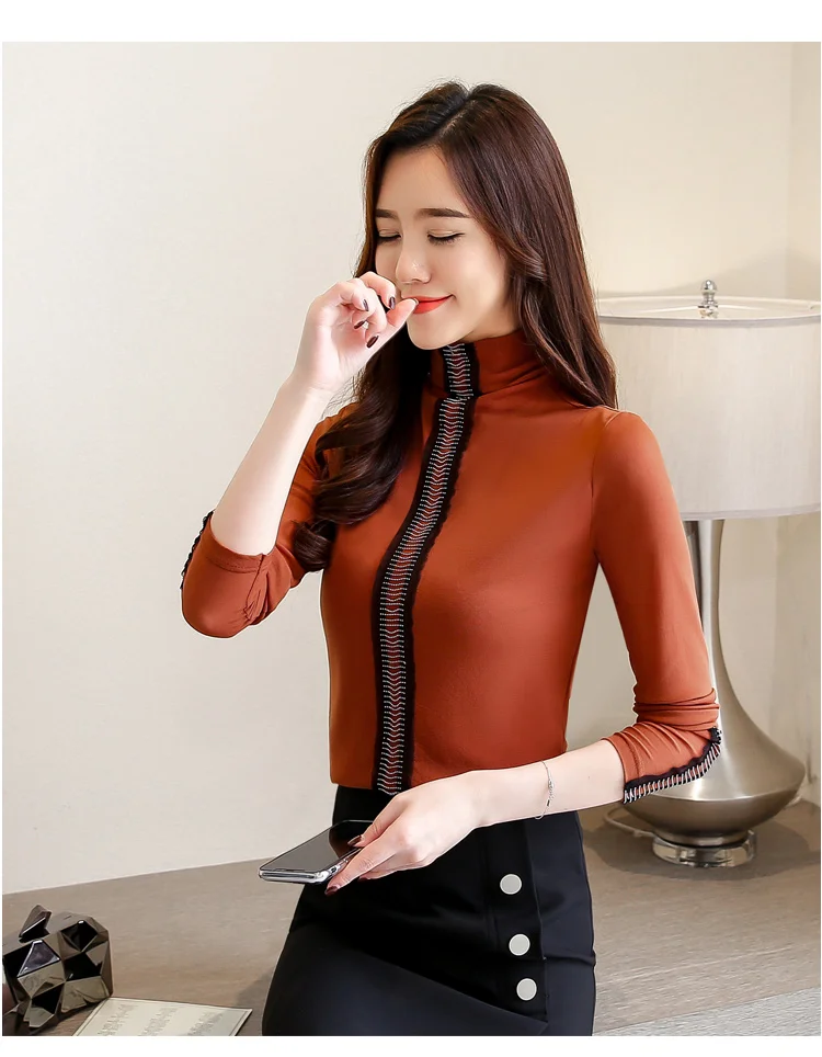 Blusas mujer de moda, Женские топы и блузки, одежда с длинным рукавом, зимние женские блузки, женские рубашки размера плюс, топы A445