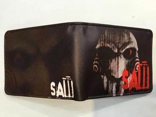 Saw С принтом из мультфильма с короткими бумажник Chucky/Dragon Ball Z/Saw/наизнанку/кошелек громокошки с отделением для кредитных держатель для карт Для мужчин кошелек - Цвет: Saw