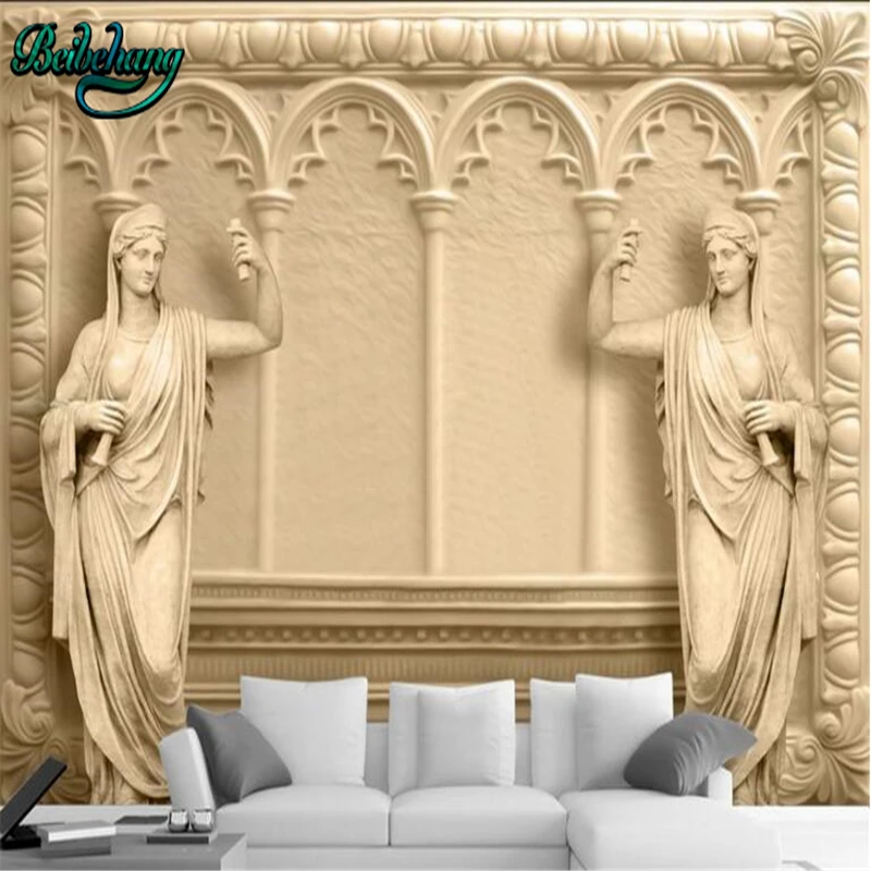 

beibehang Custom Wallpaper Mural Decorated High Luxury Villa 3D European TV Backdrop Living Room