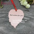 Карточка с пустыми листьями желаний и деревомкарточка с благодарностью, бумажная карточка, подвесная бирка для стола, карточка, свадебные сувениры, украшение для вечеринки, книжный знак, 60 шт.