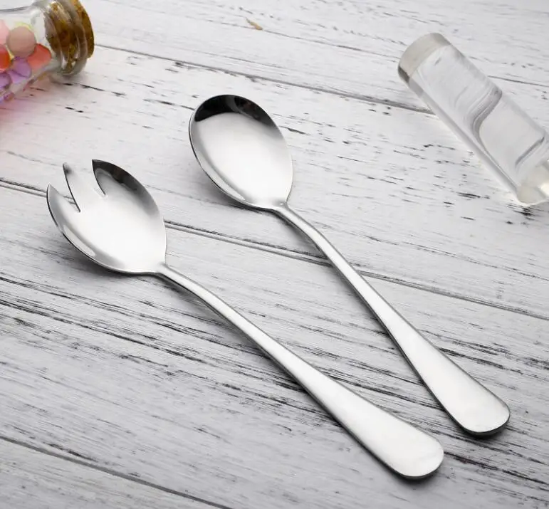 Ложка из нержавеющей стали для фруктов и салата вилка столовая посуда утолщенная