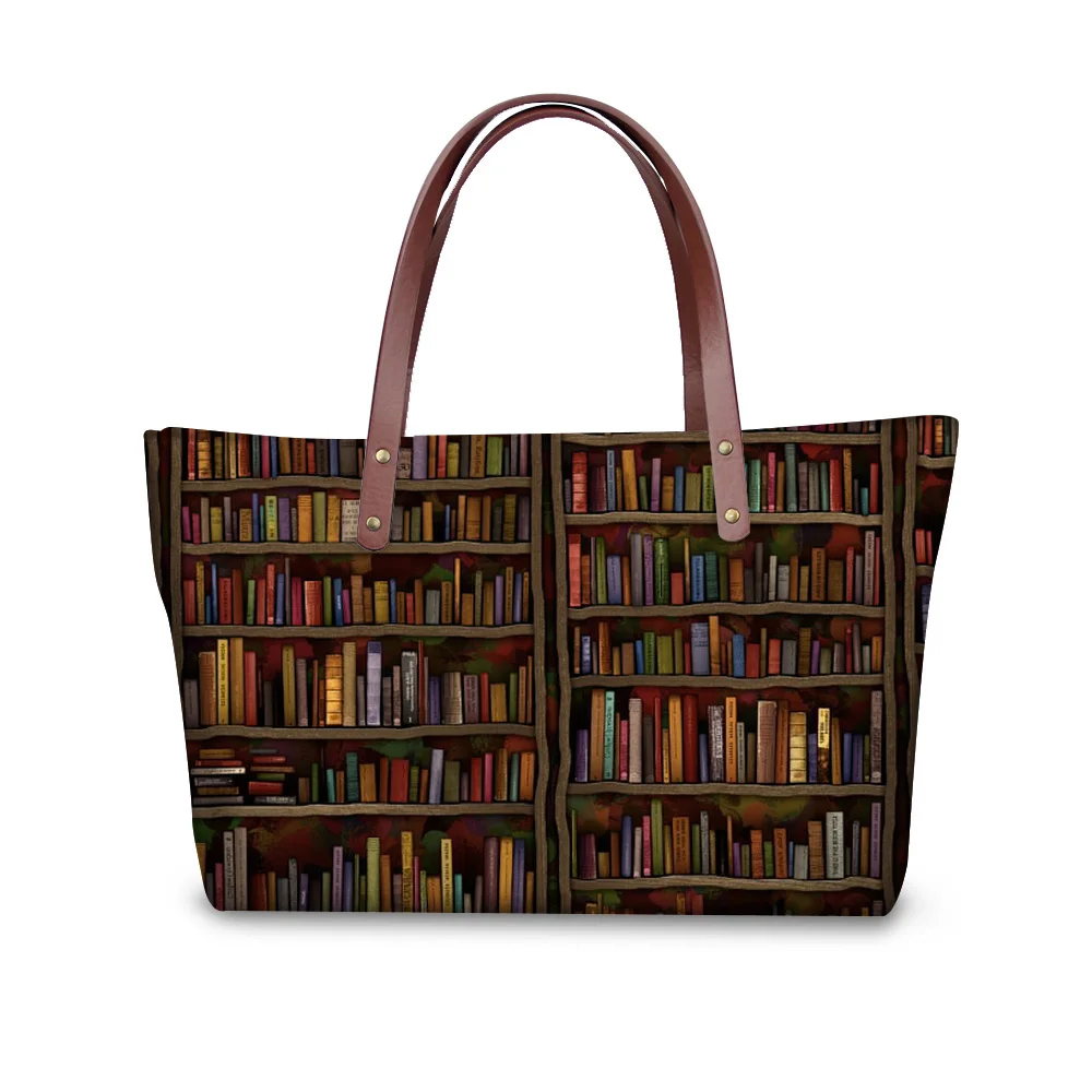 WHEREISART винтажные книжные полки в библиотеке с принтом женские сумки сумка через