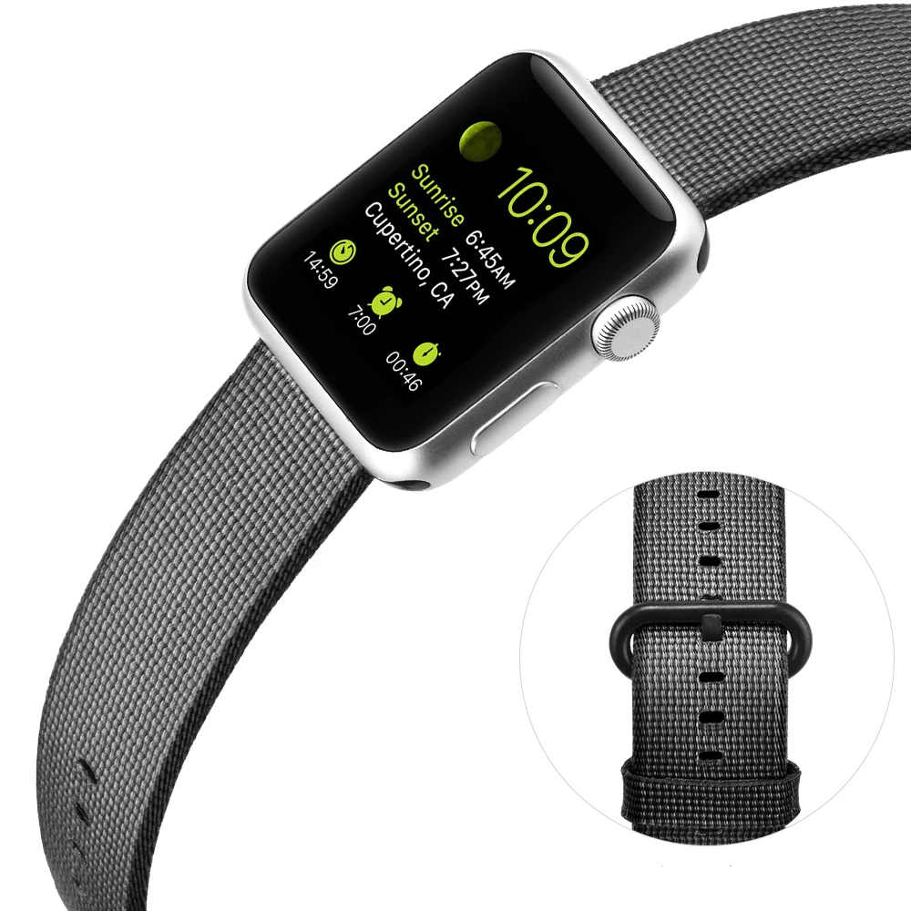 Спортивный ремешок для Apple Watch классический плетеный нейлоновый с пряжкой apple watch 4