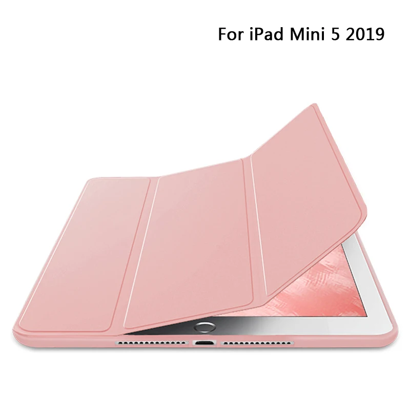 

Case For iPad Mini 5 2019 Luxury Smart Magnetic Design Cover Folding Stand Auto Sleep/Wake Back Cover Cases For ipad Mini 5