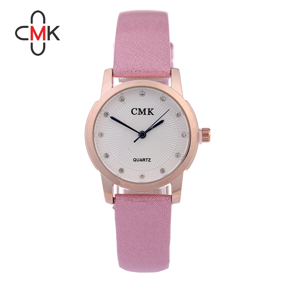 Женский Бренд cmk роскошные часы со стразами модные повседневные кварцевые