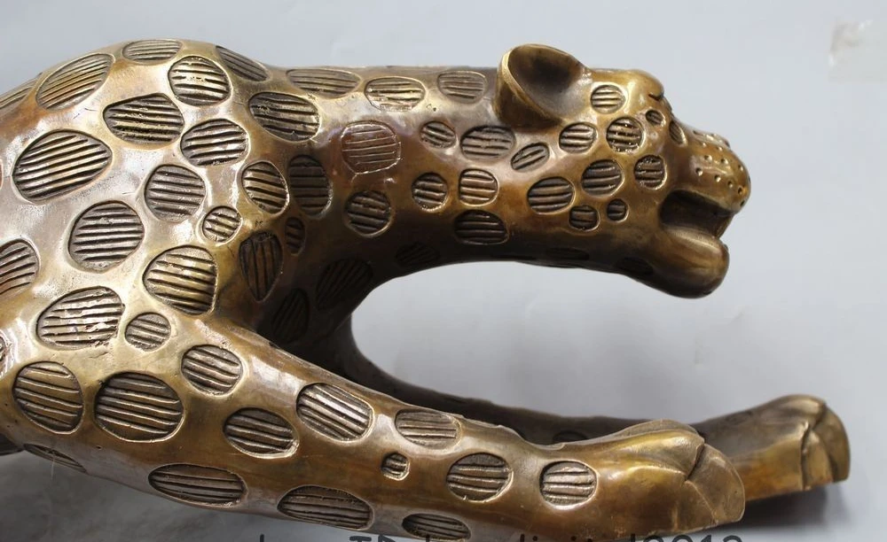 39 &quotКитайский свирепый злой фэншуй животное дикого леопарда пантера Статуэтка