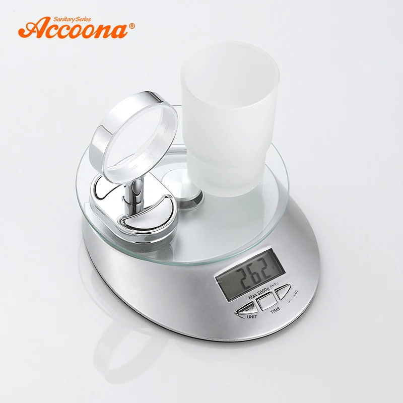 Настенная держатель чашки для зубной щетки Accoona A11203 со стеклянной чашкой |