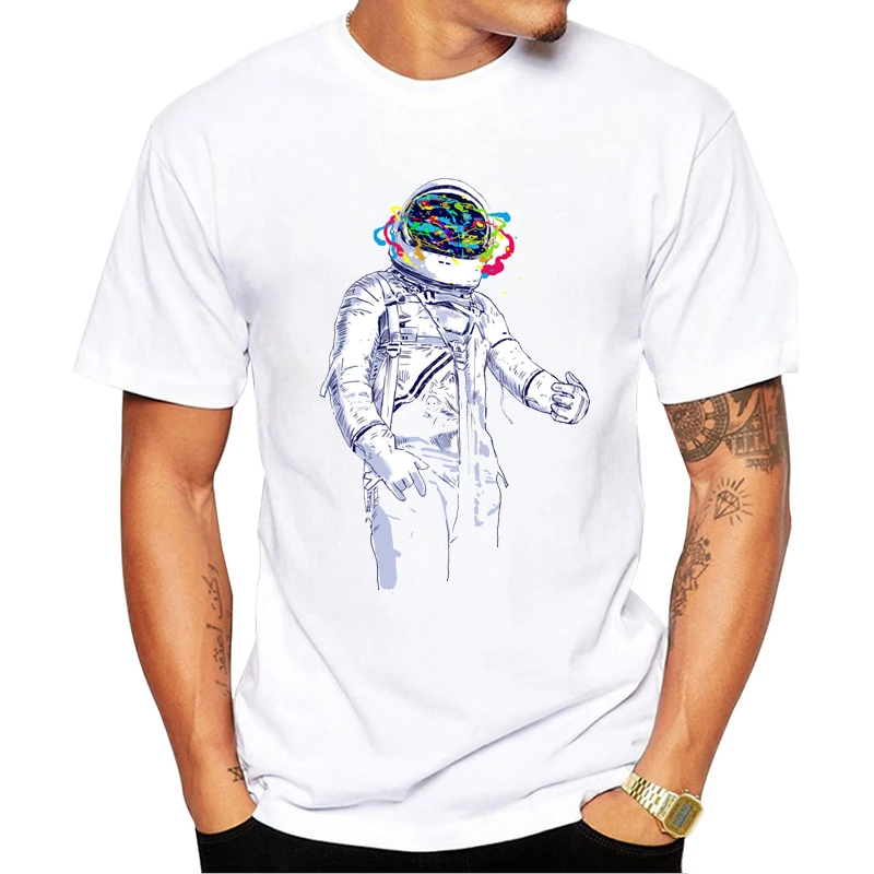 

Мужская футболка с космонавтом VagaryTees, Повседневная футболка с космонавтом для мальчиков на лето, 2019