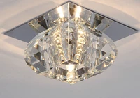3w led ceiling light aisle modern brief led ceiling lamp square crystal lamp for living room bedroom
