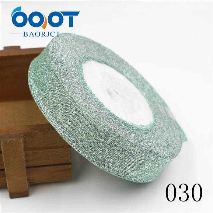 OOOT BAORJCT 1710185,20 мм 33 цвета дополнительно 25 ярдов зеленая луковая лента, свадебное платье лента, подарочная упаковка, DIY ручной материал - Цвет: 030