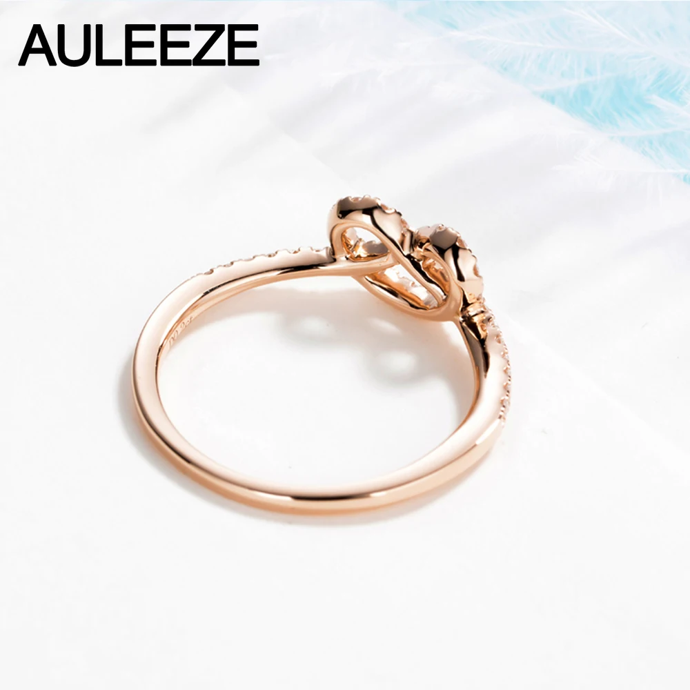 Женское кольцо с натуральным бриллиантом AULEEZE однотонное обручальное из