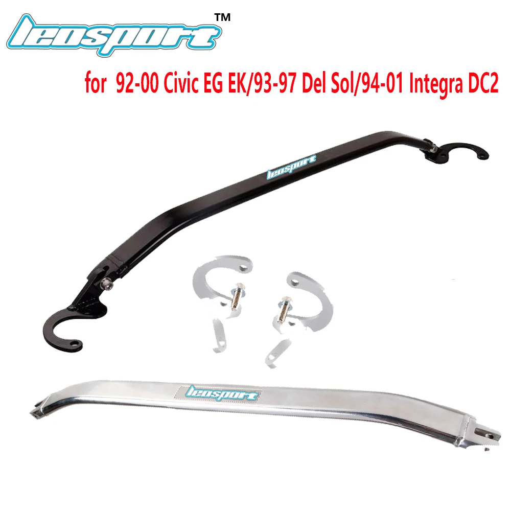 Leosport-передняя стойка черная для 92-00 Civic EG EK/93-97 Del Sol/94-01 Integra DC2