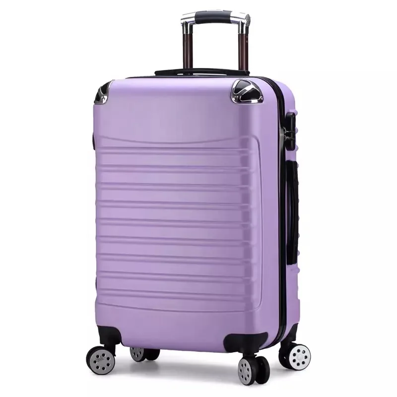 purple 2" 24 дюймов ABS дорожный Багаж каюта чемодан на колесах Женская тележка чехол для переноски мужчин Спиннер hardside багаж - Цвет: purple