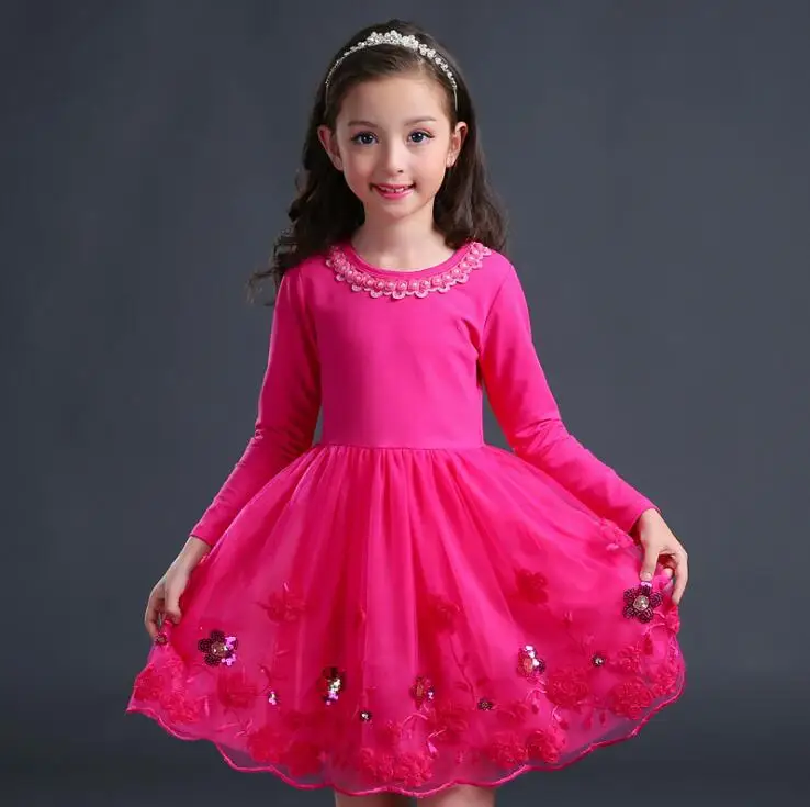 2018 платье с цветочным узором для девочек детская одежда вечерние свадебные