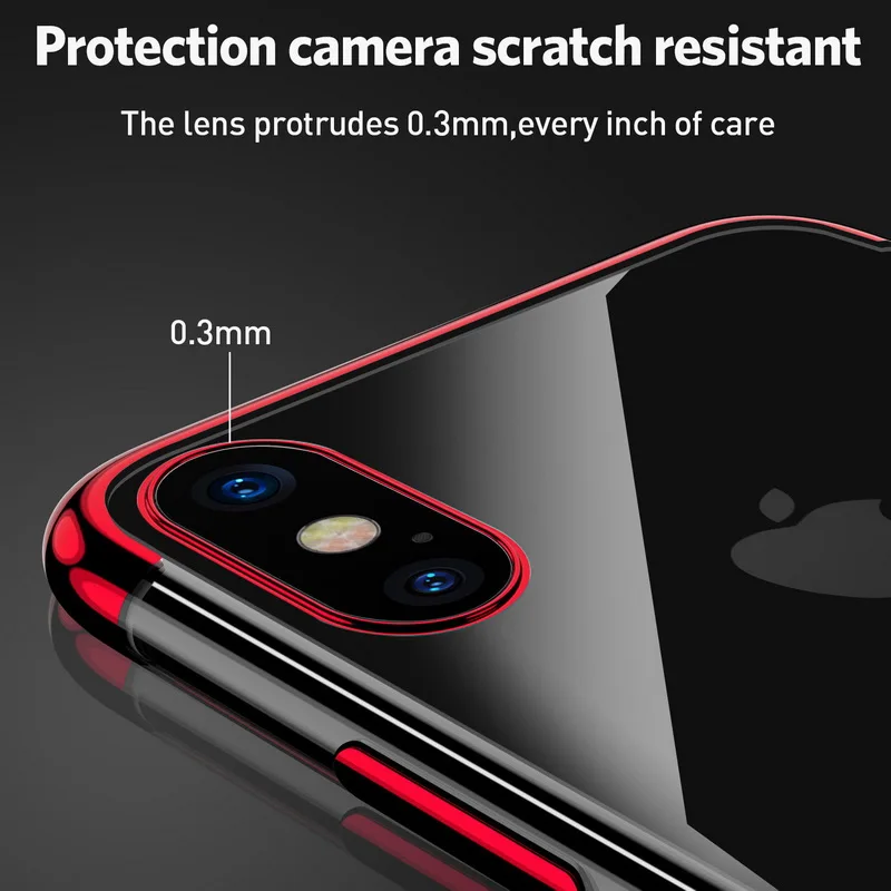 Electroplated Case For iPhone 11 Pro 7 8 6 6s s Plus 12 13 Transparent Soft Silicone Plating Cover For iPhone X XR XS Max Shell