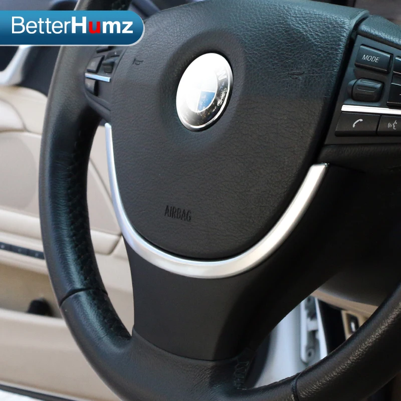 Серебристая матовая декоративная накладка на руль наклейки для BMW F10 F01 F07 M line 5 GT 7