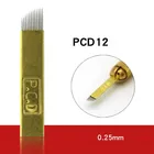 500 шт. PCD 12 контактов Lamina Nano Blade Premium 12 Hard 0,25 мм Игла для перманентного макияжа Microblading для ручки Tobori