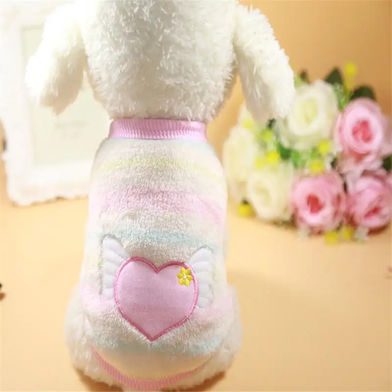Dog Teddy Cat Soft Warm Small Coat Puppy Pet Clothes Fashion Double Thick Milk T Shirt Cheap Apparel |