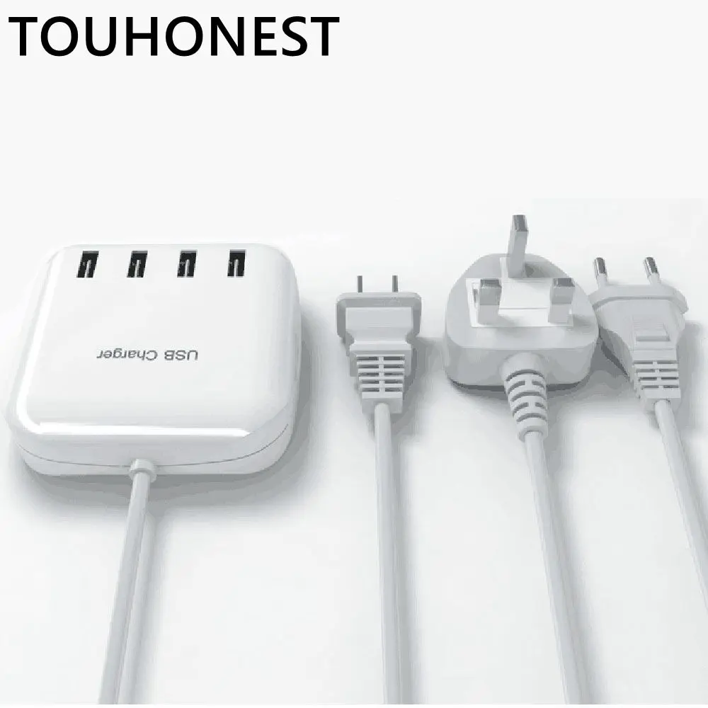 TOUHONEST по всему миру Универсальный 4 USB Зарядное устройство Порты и разъёмы Смарт