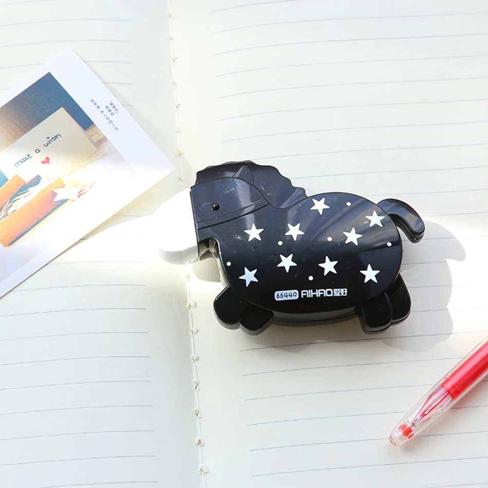 1 шт. Kawaii милый черный белый коррекция лошади Корректирующая лента канцелярский