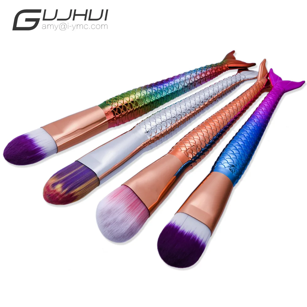 Мода Русалка Макияж Расчёски для волос смешивания Косметическая пудра Основа