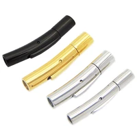 mibrow 1pc 316l stainless steel clasps connector fit bracelet 23456mm hole clasps for diy leather cord bracelet jewelry