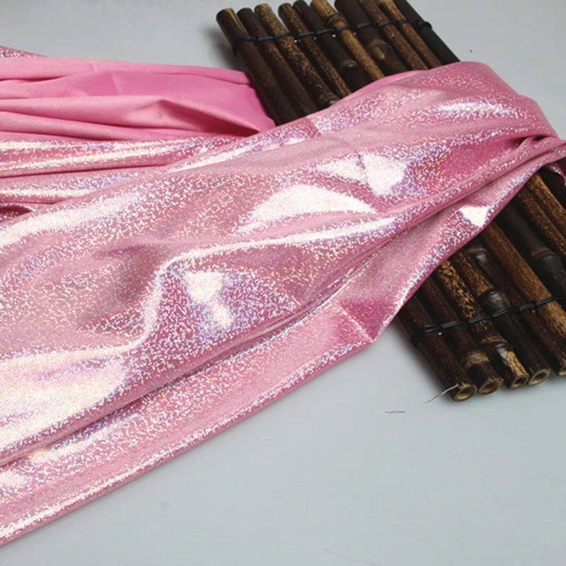 Красочные лазерные ткани Красивые 100*150 см привлекательные украшения блестящая