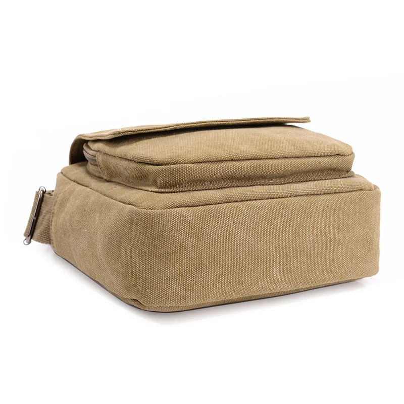 Amarte Brand Canvas Men Crossbody Bag Single Shoulder Man Business Casual Messenger Travel Multi Pockets |