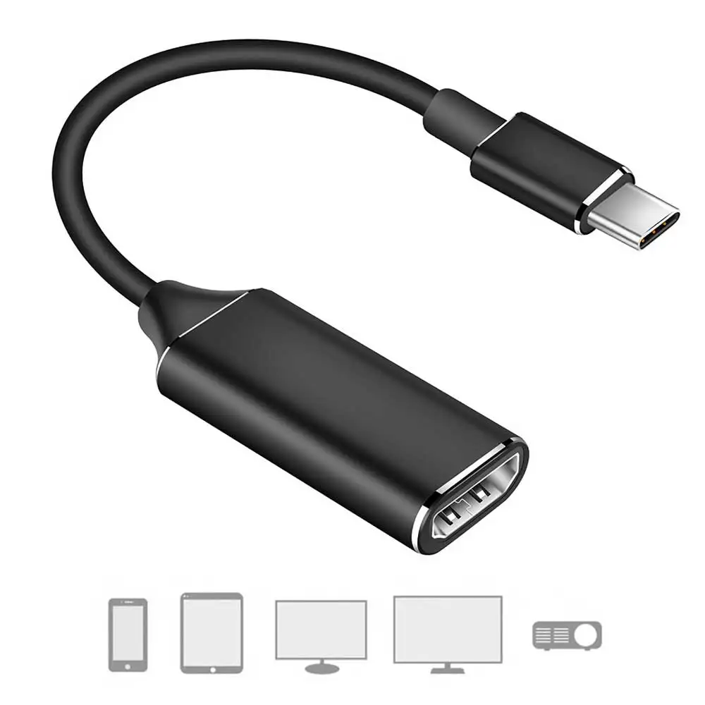 HD 4K USB TYPE C к hdmi кабель адаптер 30hz 3 1 HDMI для мужчин и женщин конвертер ПК компьютера
