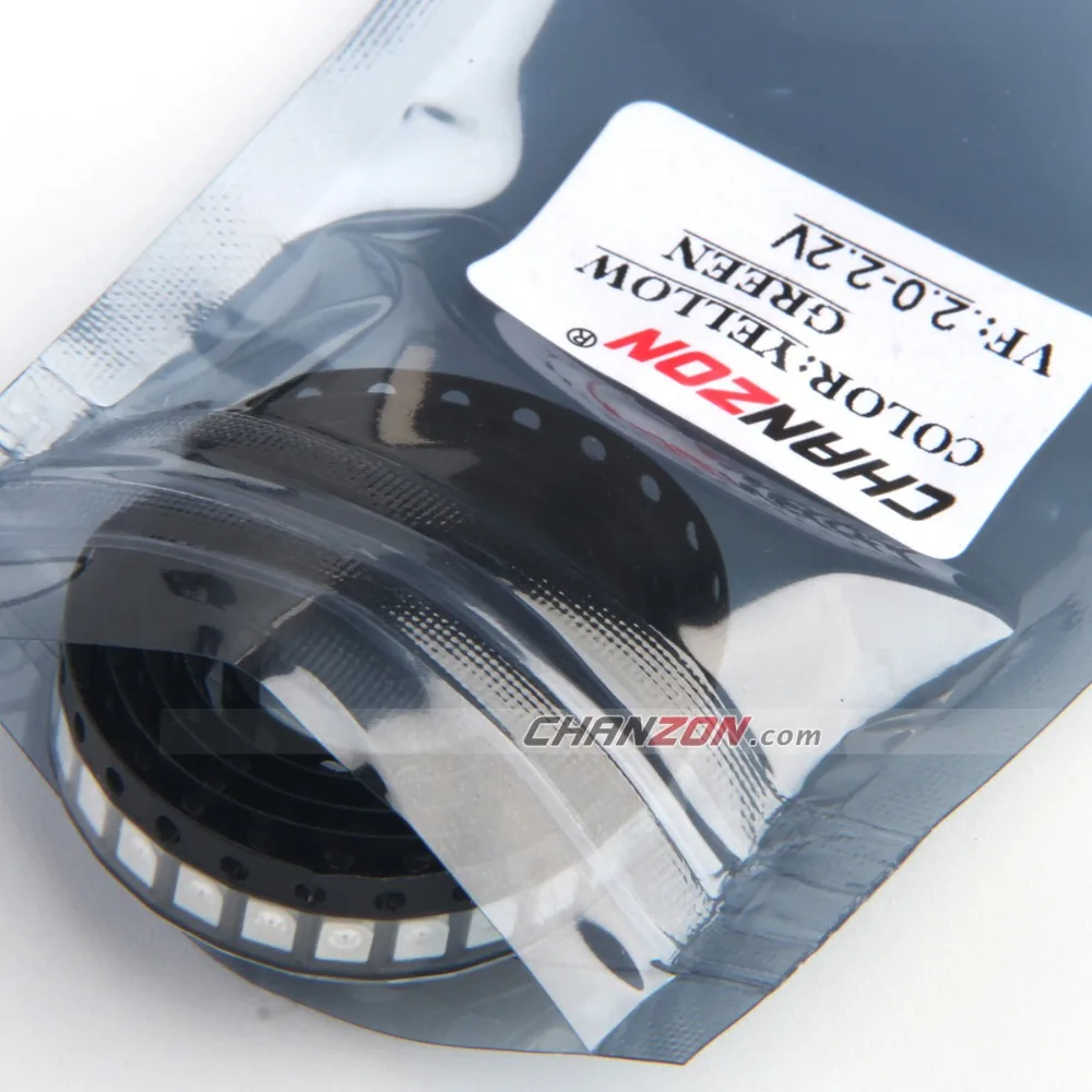 100 шт. SMD 3528 1210 желтый зеленый чип 20mA 2V светильник поверхностного монтажа