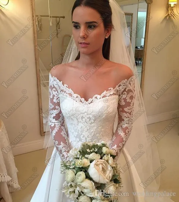 Yiwumensa Vestidos de Novia Роскошные кружево трапециевидной формы свадебное платье 2019 плюс