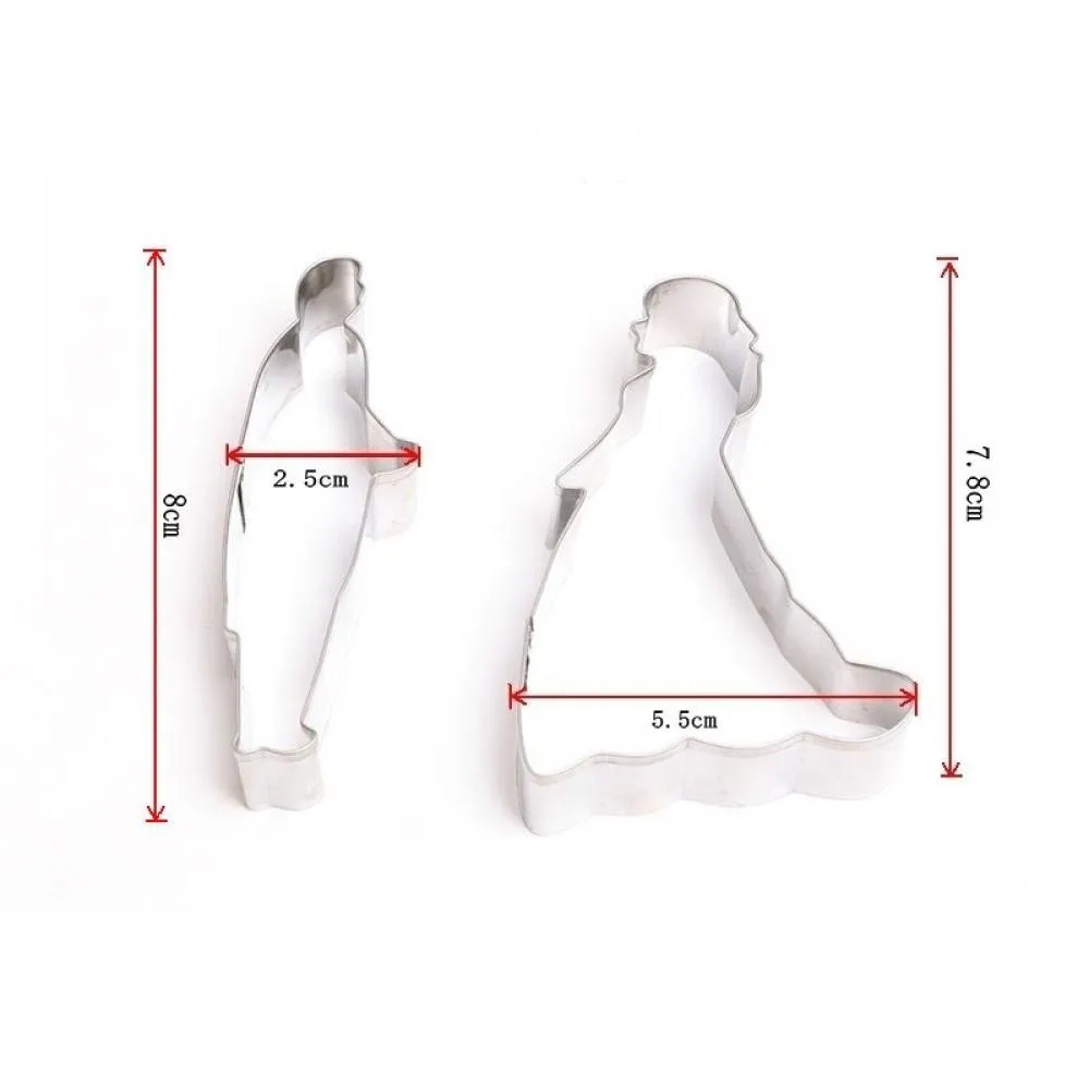 Металлические формочки для печенья в форме жениха невесты форма торта шоколада