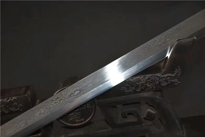 Китайский Han jian меч черная позолота Высокая марганцевая сталь острое лезвие