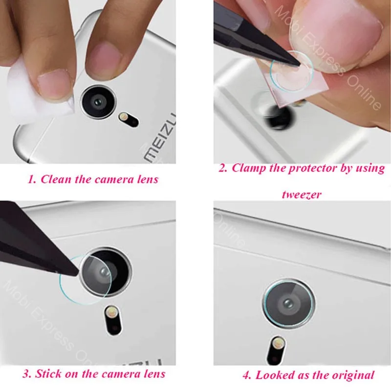 For Meizu U10/U20 Pro 5 MX5/MX6 Camera Protector Carbon Fiber Back Sticker Lens Protection Tempered Glass Cover Rear Film Guard | Мобильные